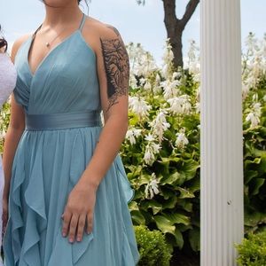 David’s Bridal Blue bridesmaid/ homecoming dress